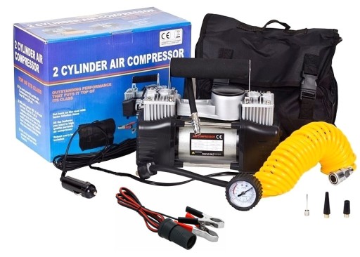 АВТОМОБІЛЬНИЙ КОМПРЕСОР З ПОДВІЙНИМ ПОРШНЕМ 12V