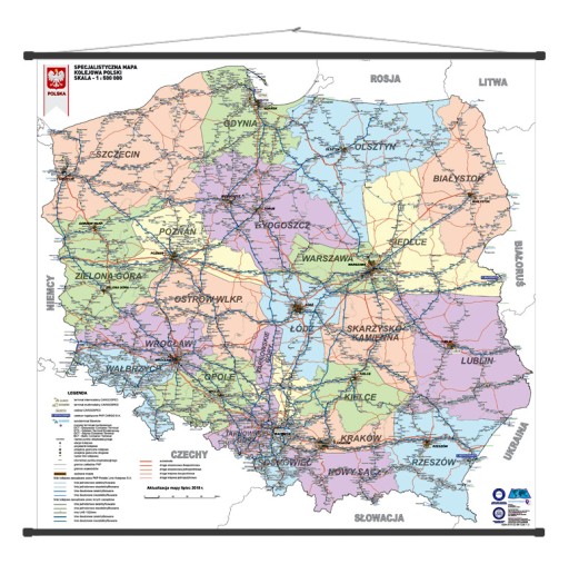 polska mapa kolejowa Polska mapa KOLEJOWA Polski *** Aktualizacja 2020 8988038942 