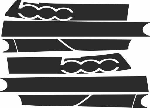 Fiat 500 тюнинг наклейки