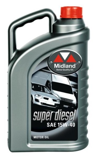 MIDLAND SUPER DIESEL МОТОРНОЕ МАСЛО 15W40 4л, СДЕЛАНО В ШВЕЙЦАРИИ x2