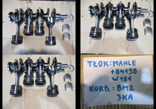 crank pistons TOYOTA RAV 4 2,0D