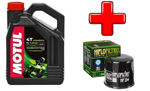 MOTUL 5100 10W40 4L + фільтр KAWASAKI VN2000 W650