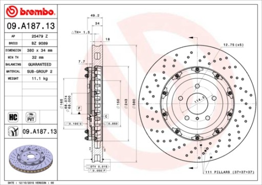 Brembo Tarcze Przod Nissan Gt R Gtr 380mm Krakow Allegro Pl