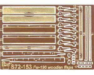 Part S72-153 1/72Fw-190 A/D/F/G - drevené klapky (Revell/Tamiya)