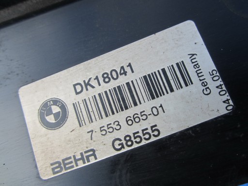 obal chladiče BMW E65 E66 760Li 6.0 V12 Lift