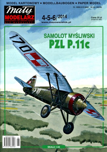 MM 4-5-6/2014 Poľovnícke lietadlo PZL P.11c