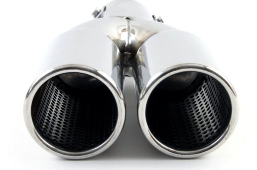 Mt004 - Выпускной наконечник хром двойной диффузор 2X 63 мм