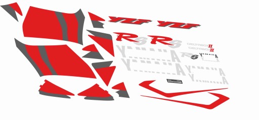 Наклейки YAMAHA YZF R6 RJ 03 2000 красный белый