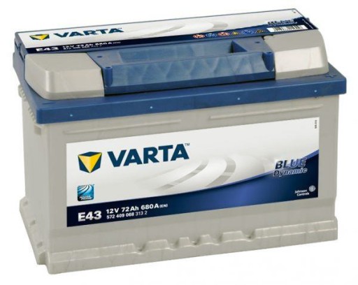 e43 - Аккумуляторная батарея Varta BLUE DYNAMIC 72ah 680a E43