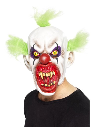 MASKA KLAUN s parochňou CLOWN HALLOWEEN ZLÁ 37203