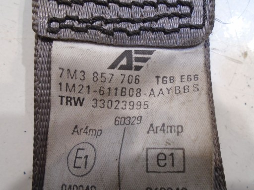 tension belt right front FORD MONDEO 7M3857706