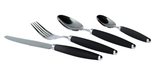 60913 - Столові прибори чорний меламін GIMEX кемпер 16 шт