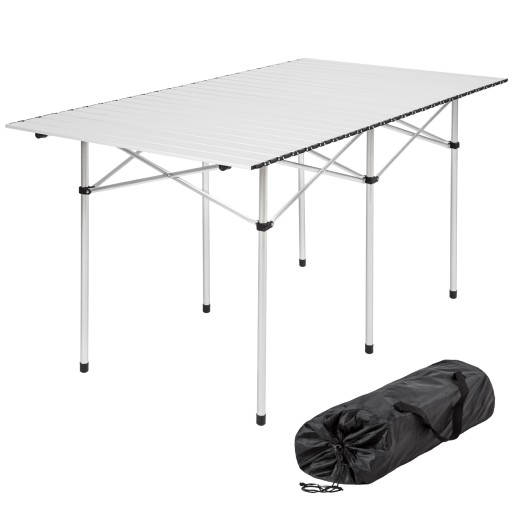 Туристичний стіл TecTake 70 х 140 х 70 см відтінки сірого