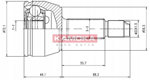 AXLE SWIVEL DRIVING KAMOKA 6802 photo 1 - milautoparts-fr.ukrlive.com