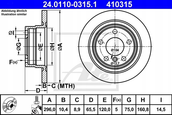 DISQUES SABOTS DE FREIN ATE ARRIÈRE POUR - BMW 3 E90 E91 296MM photo 2 - milautoparts-fr.ukrlive.com