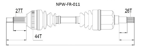 HALF-AXLE PROPULSION LEFT FORD MONDEO II 1.6 1.8 2.0 96- photo 4 - milautoparts-fr.ukrlive.com