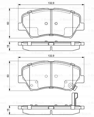 PADS BOSCH FRONT HYUNDAI ELANTRA II photo 2 - milautoparts-fr.ukrlive.com