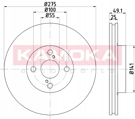 KAMOKA 103255 DISQUE DE FREIN AVANT AÉRÉE photo 4 - milautoparts-fr.ukrlive.com