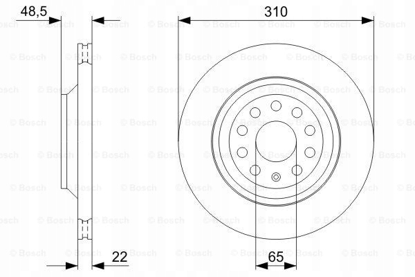 DISCS PADS BOSCH REAR SEAT LEON 5F 310MM photo 2 - milautoparts-fr.ukrlive.com