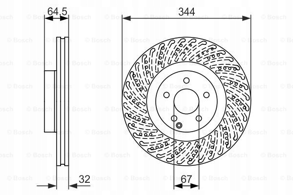 DISCS PADS BOSCH FRONT - MERCEDES E W212 344MM photo 2 - milautoparts-fr.ukrlive.com