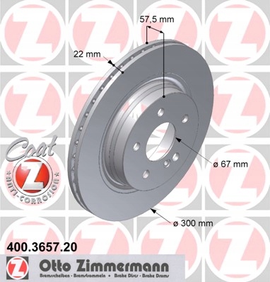 ZIMMERMANN DISCS REAR MERCEDES C W204 E C207 300MM photo 2 - milautoparts-fr.ukrlive.com