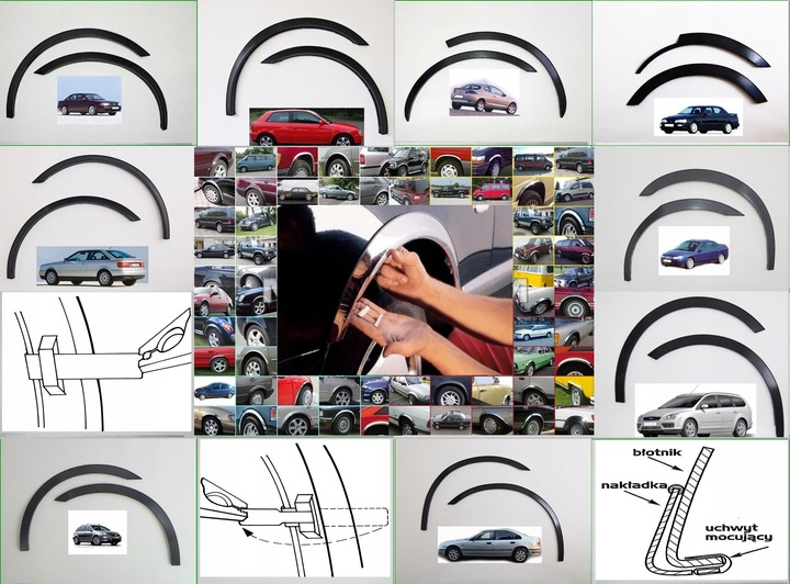 FORD MONDEO MK4 MUDGUARDS WINGS MOULDINGS X4 PC. photo 5 - milautoparts-fr.ukrlive.com