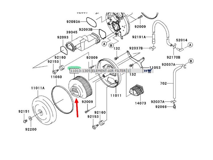 FILTER AIR KAWASAKI (ORIGINAL WITH) 11013-1305 photo 5 - milautoparts-fr.ukrlive.com