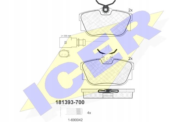 SABOTS DE FREIN DE FREIN ICER FORD GALAXY ARRIÈRE photo 3 - milautoparts-fr.ukrlive.com