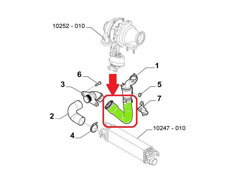 TUBE TURBO ALFA ROMEO GIULIETTA 1.6 JTD 50517103 photo 8 - milautoparts-fr.ukrlive.com