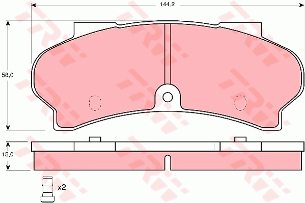 TRW PADS FRONT PEUGEOT J7 J9 1968-85 photo 2 - milautoparts-fr.ukrlive.com