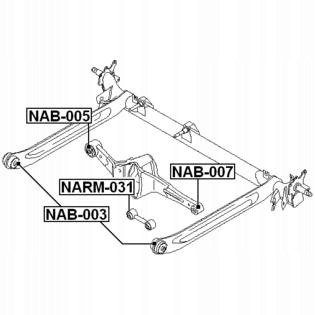 BUSHING SWINGARM BEAM REAR NISSAN MAXIMA A32 94- PRIMERA P11 96- photo 2 - milautoparts-fr.ukrlive.com