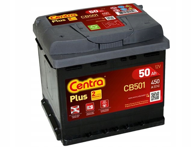 BATTERY CENTRA PLUS CB501 50AH 450A L+ NEW CONDITION MOD photo 1 - milautoparts-fr.ukrlive.com