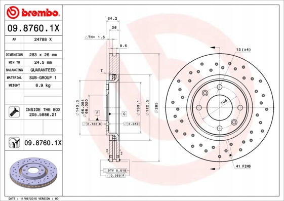 BREMBO XTRA DISQUES AVANT CITROEN C3 I II C4 I KRK photo 2 - milautoparts-fr.ukrlive.com