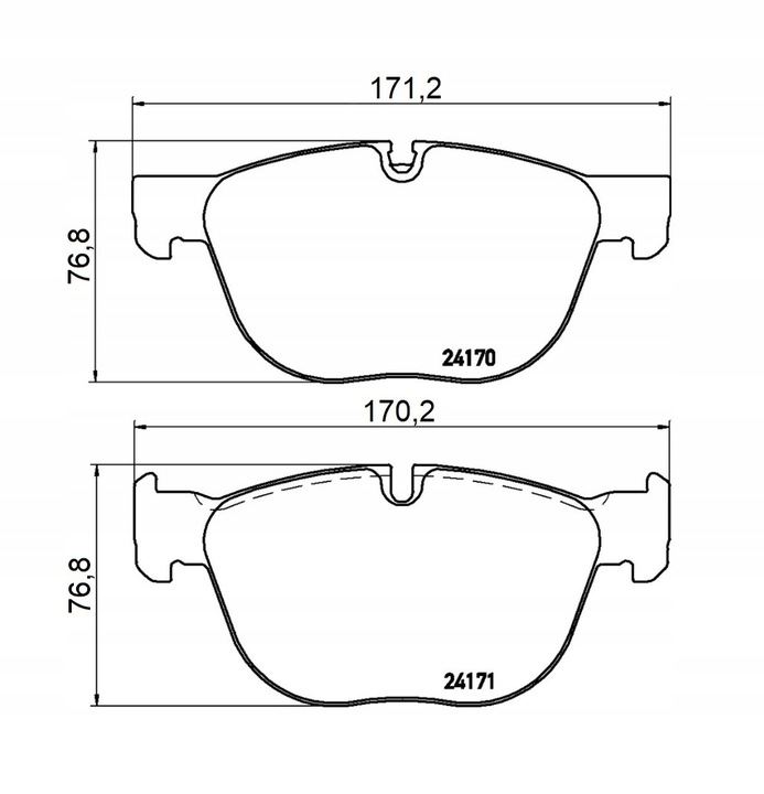 PADS BRAKE BMW X5 E70/X6 E71, E72 19.7MM WVA24170 SET TEXTAR photo 5 - milautoparts-fr.ukrlive.com