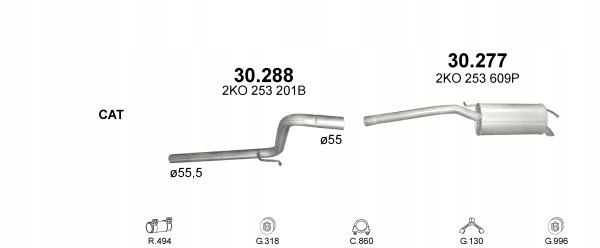 POLMOSTROW SILENCER END VW CADDY III 1,9TDI photo 1 - milautoparts-fr.ukrlive.com