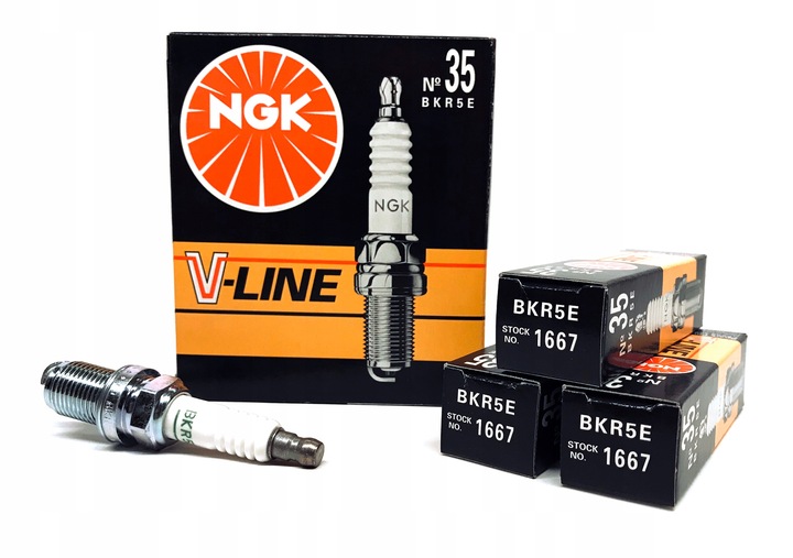 BOUGIES EMBRAYAGE NGK BKR5E V-LINE 35 KIT 4 PIÈCES photo 1 - milautoparts-fr.ukrlive.com