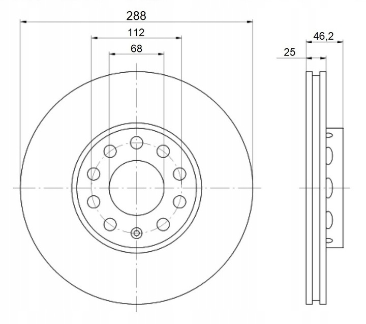 DISCS MIKODA 0222 VW PASSAT B5 96R-05R FRONT 288M photo 2 - milautoparts-fr.ukrlive.com