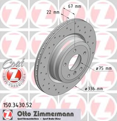 ZIMMERMANN SPORT DISQUES ARRIÈRE BMW 3 E90 E91 X1 336MM photo 2 - milautoparts-fr.ukrlive.com