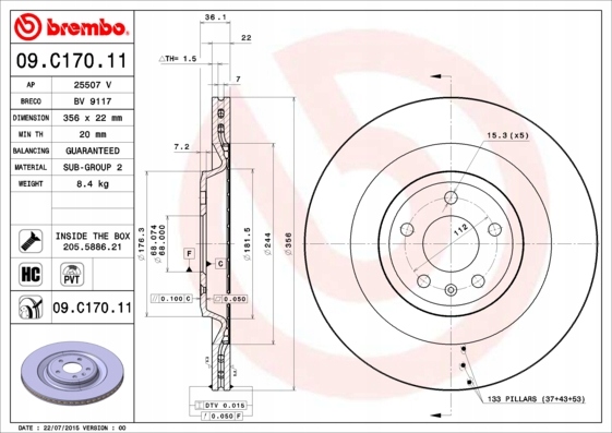 BREMBO DISQUES ARRIÈRE AUDI A8 S8 D4 10 - 356MM photo 2 - milautoparts-fr.ukrlive.com