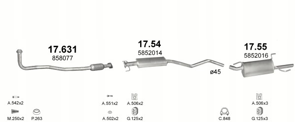 POT D'ÉCHAPEMENT FINAL OPEL VECTRA B POJ.1,7 TD +OBEJMA photo 1 - milautoparts-fr.ukrlive.com