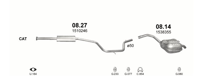 SILENCER CENTRAL FORD MONDEO S-MAX 08.27 photo 3 - milautoparts-fr.ukrlive.com