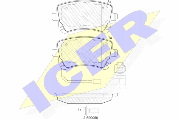 SABOTS DE FREIN DE FREIN ICER VW PHAETON ARRIÈRE photo 3 - milautoparts-fr.ukrlive.com