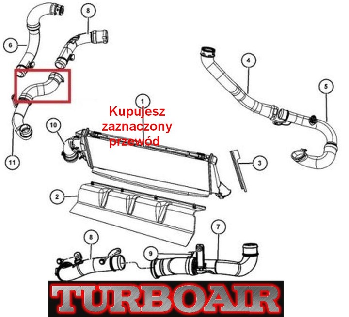 JEEP PATRIOT COMPASS 2,0 CRD TUBE JUNCTION PIPE CABLE TURBO RADIATOR 04891698AB photo 4 - milautoparts-fr.ukrlive.com