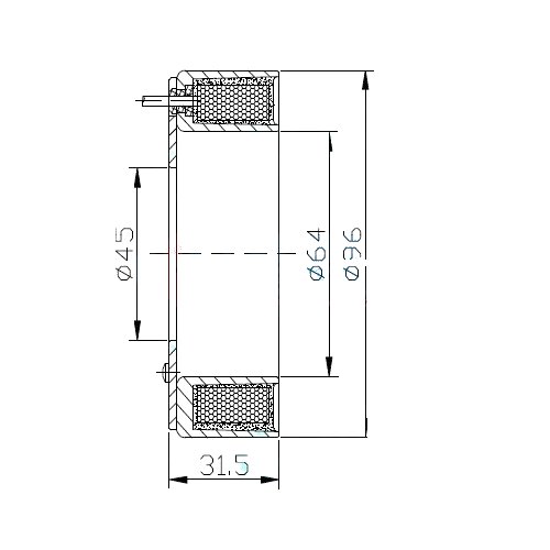 2201008 BOBINE COMPRESSEURS DU CLIMATISATEUR DU CLIMATISEUR SD7H15 AGCO DEUTZ FIAT FORD JCB VALTRA photo 2 - milautoparts-fr.ukrlive.com