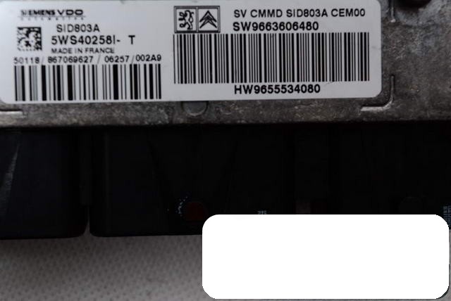 COMPUTER CITROEN C5 HDI 5WS40258I-T SW9663606480 photo 2 - milautoparts-fr.ukrlive.com