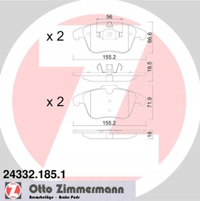 ZIMMERMANN SABOTS DE FREIN AVANT CITROEN C5 3 PEUGEOT 508 photo 2 - milautoparts-fr.ukrlive.com