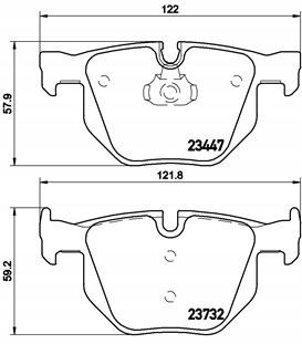 BREMBO PADS REAR BMW X5 E70 X5 F15 X6 E71 E72 F16 photo 2 - milautoparts-fr.ukrlive.com