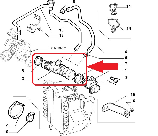 FIL DE FILTRE D'AIR ALFA ROMEO 147 GT 1,9JTDM photo 7 - milautoparts-fr.ukrlive.com