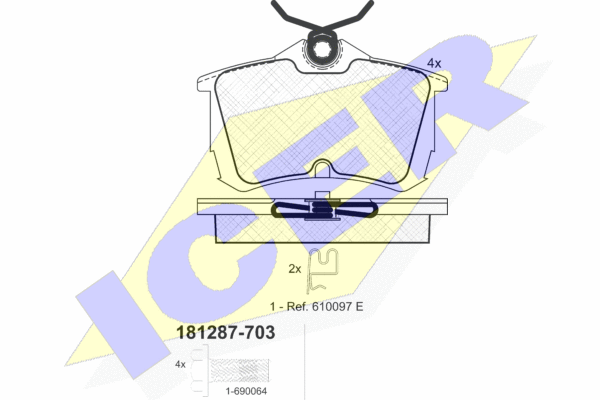 PADS BRAKE ICER HONDA ACCORD IV V VI VII REAR photo 3 - milautoparts-fr.ukrlive.com