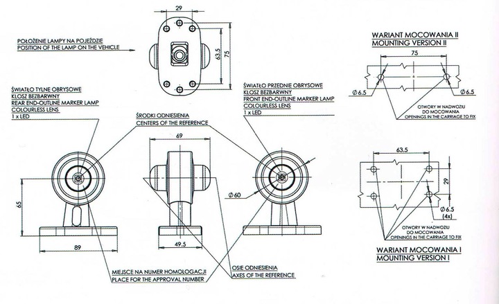 FEU OBRYS PRZEDNIO-TYLNA W21.3/136P 12/24V LED photo 2 - milautoparts-fr.ukrlive.com